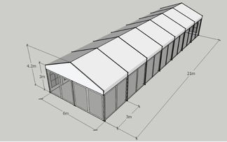 5x5歐式尖頂鋁合金篷房 廠家直供展覽、婚禮等活動帳篷詳解